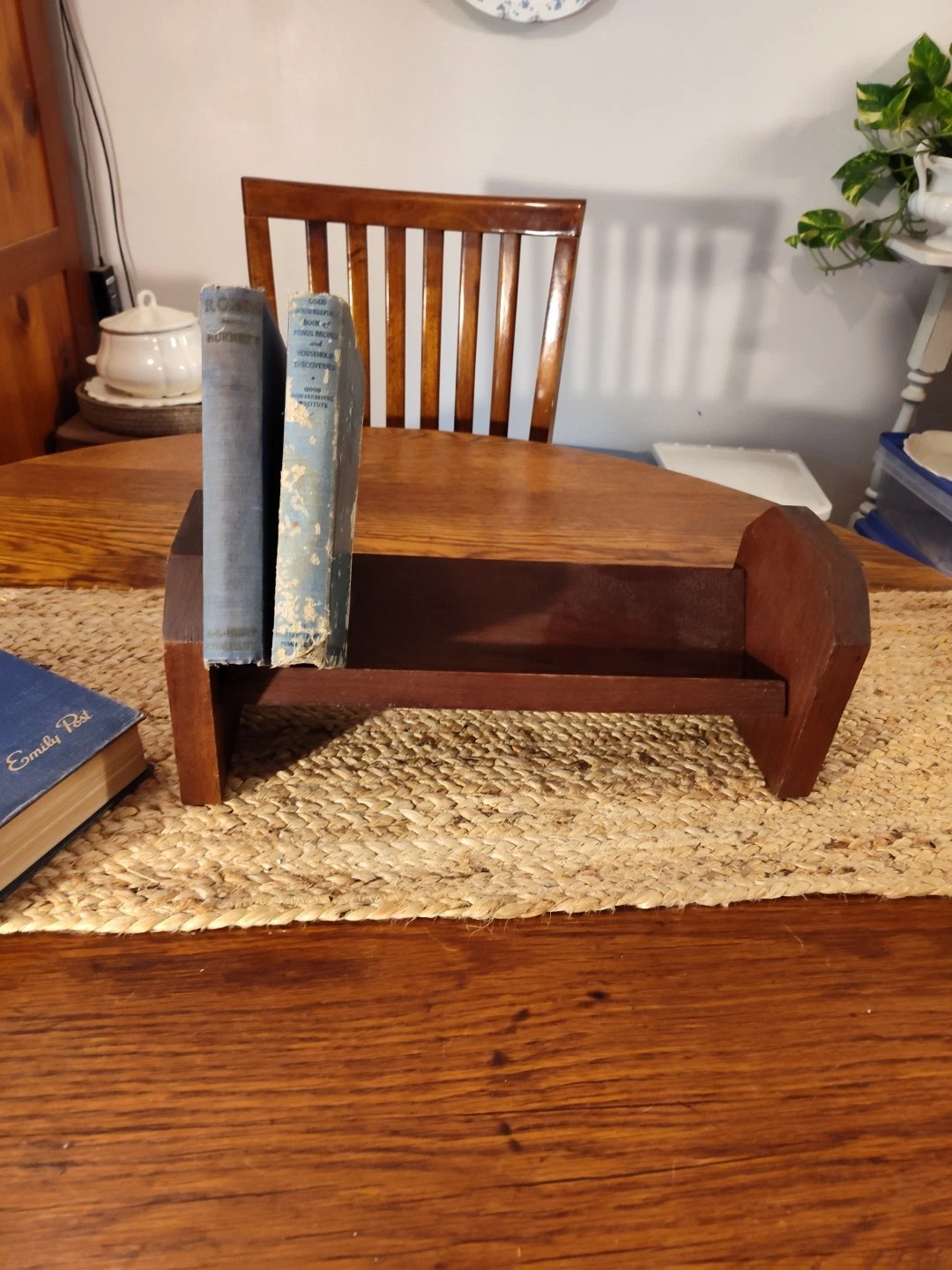 Vintage Handmade Table Top Bookshelf Book Stand Sh